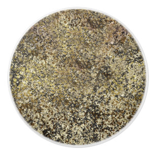Dark Gold Glitter Crackle Modern Chic Glam Sparkle Ceramic Knob