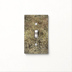 Dark Gold Glitter Crackle Modern Chic Glam Sparkle Light Switch Cover