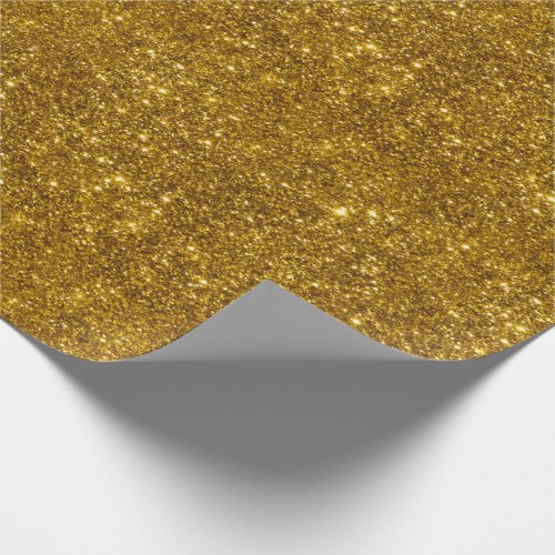 Dark Gold Glitter Metallic Sparkle Shine Wrapping Paper