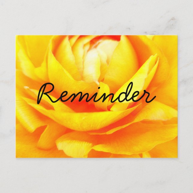 Dark Gold Reminder Postcard (Front)