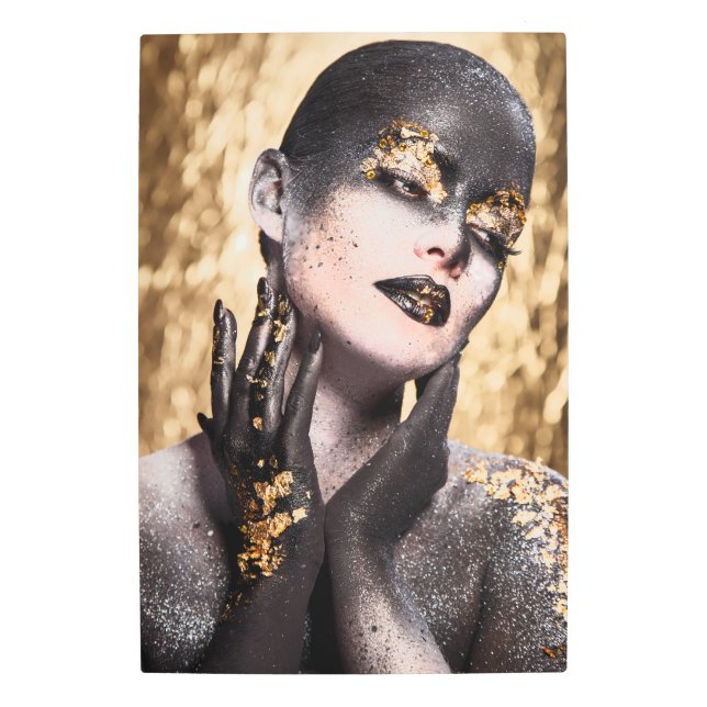 Dark Golden Beauty Body Paint Glamorous Art (Front)