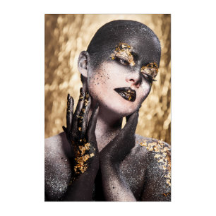 Dark Golden Beauty Body Paint Glamorous Art