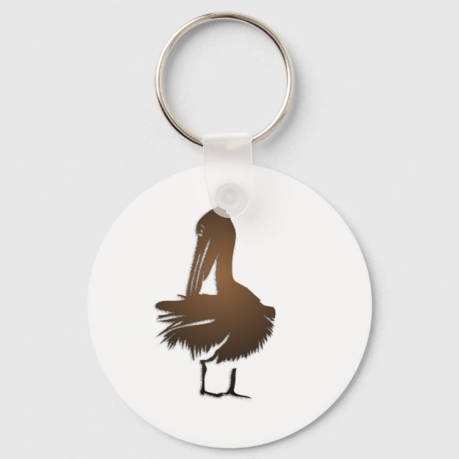 Dark Golden Pelican Keychain (Front)