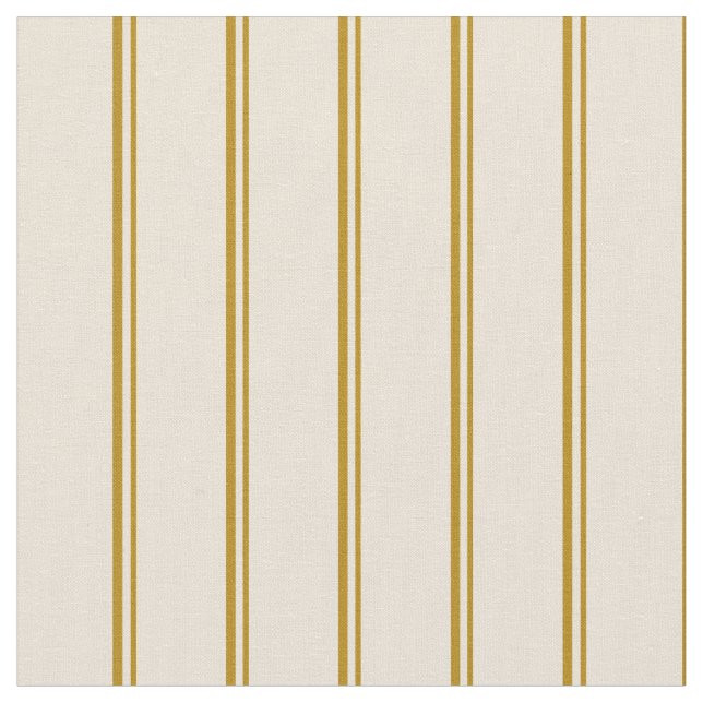 Dark Goldenrod and Bisque Lines Pattern Fabric (Close Up)
