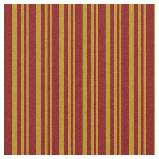 Dark Goldenrod and Maroon Stripes/Lines Pattern Fabric