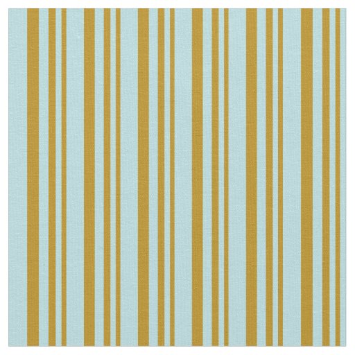 Dark Goldenrod and Powder Blue Pattern Fabric
