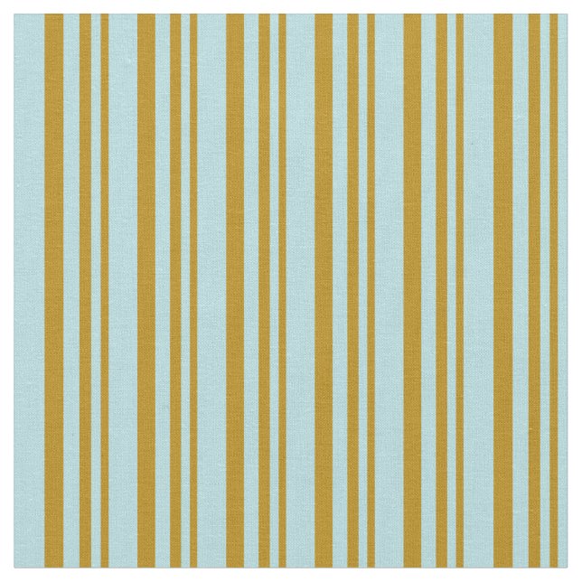 Dark Goldenrod and Powder Blue Pattern Fabric (Close Up)