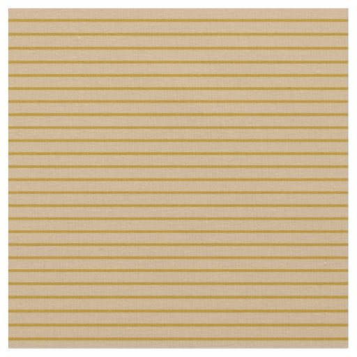 Dark Goldenrod and Tan Stripes Fabric
