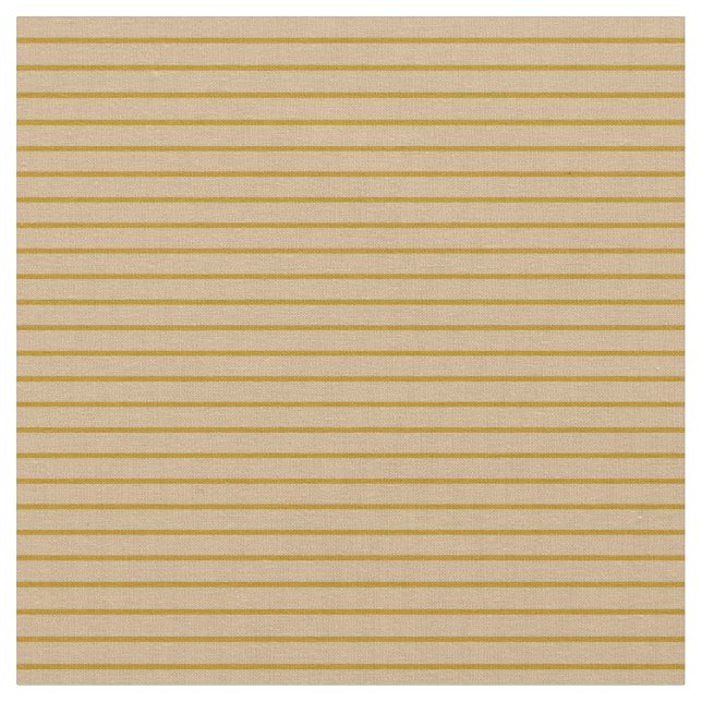 Dark Goldenrod and Tan Stripes Fabric (Close Up)