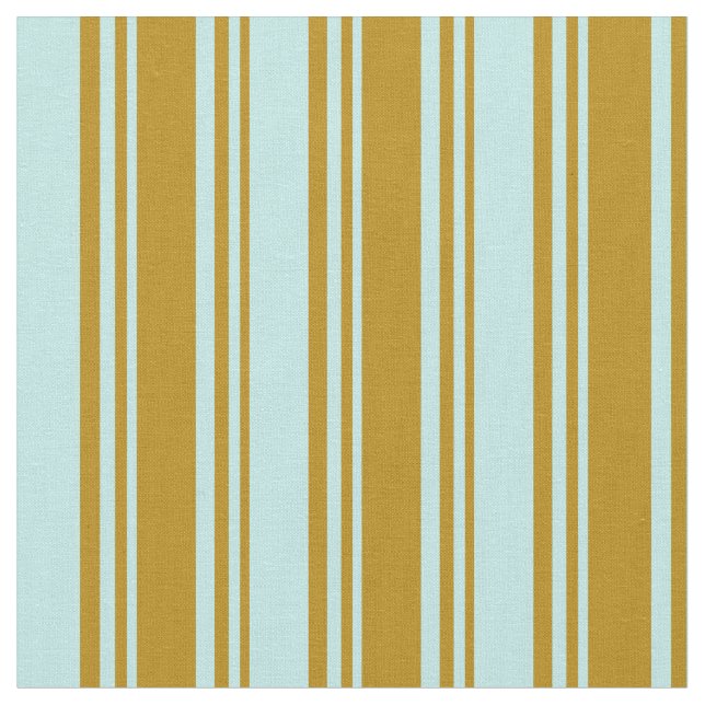 Dark Goldenrod and Turquoise Colored Pattern Fabric (Close Up)