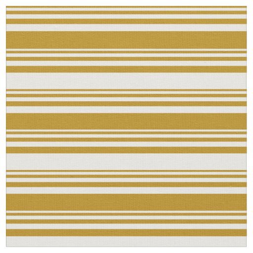 Dark Goldenrod and White Lined/Striped Pattern Fabric
