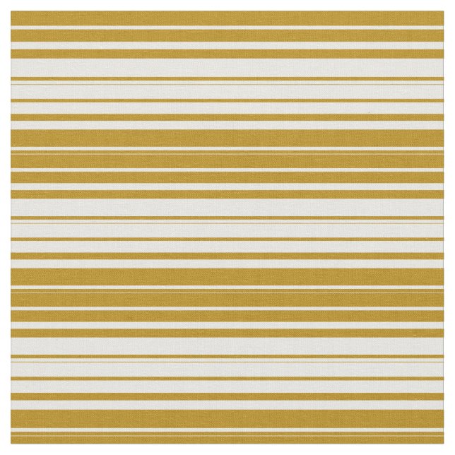 Dark Goldenrod and White Lines Fabric (Close Up)