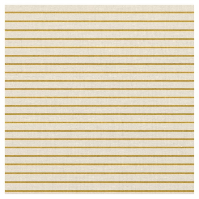 Dark Goldenrod & Beige Colored Lined Pattern Fabric (Close Up)