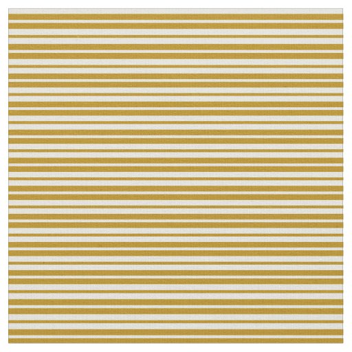 Dark Goldenrod & Beige Colored Lines Pattern Fabric