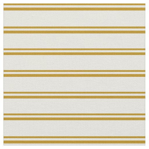 Dark Goldenrod & Beige Stripes Fabric