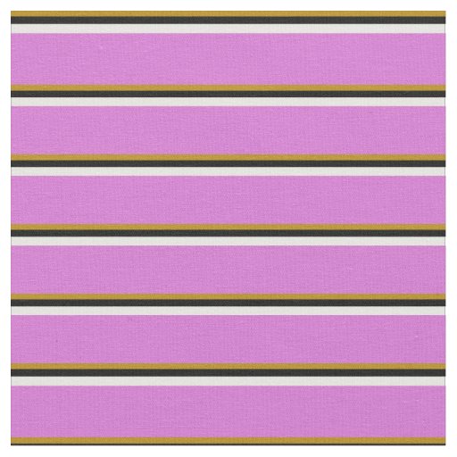 Dark Goldenrod, Black, Mint Cream, and Orchid Fabric