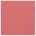 [ Thumbnail: Dark Goldenrod & Deep Pink Lined/Striped Pattern Fabric ]