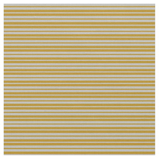 Dark Goldenrod & Grey Stripes Fabric