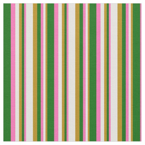 Dark Goldenrod, Light Cyan, Hot Pink & Dark Green Fabric