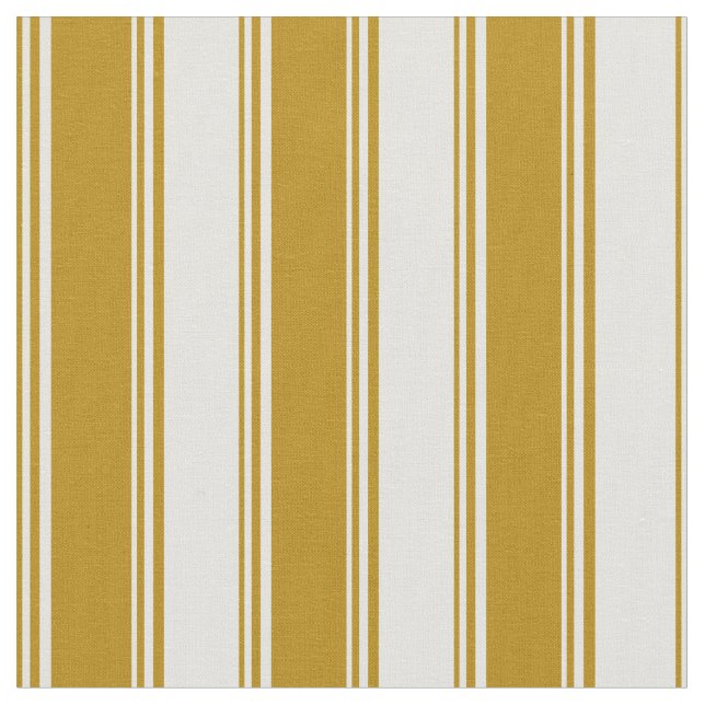 Dark Goldenrod & Light Yellow Colored Stripes Fabric (Close Up)