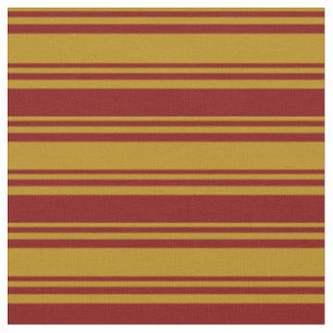 Dark Goldenrod & Maroon Colored Pattern Fabric