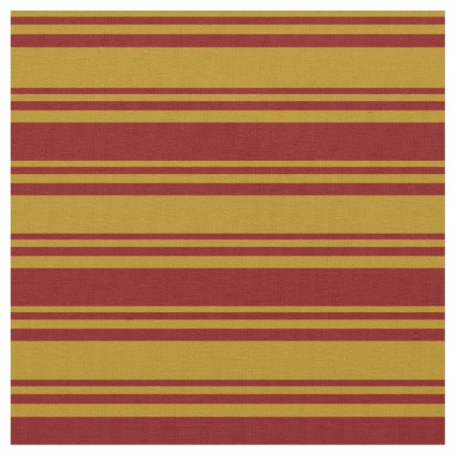 Dark Goldenrod & Maroon Colored Pattern Fabric (Close Up)