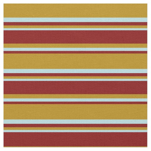 Dark Goldenrod, Maroon & Powder Blue Pattern Fabric