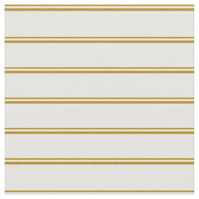 Dark Goldenrod & Mint Cream Stripes Pattern Fabric (Close Up)