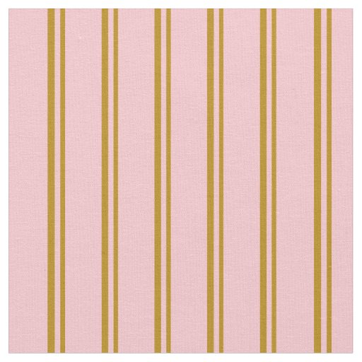 Dark Goldenrod & Pink Striped Pattern Fabric