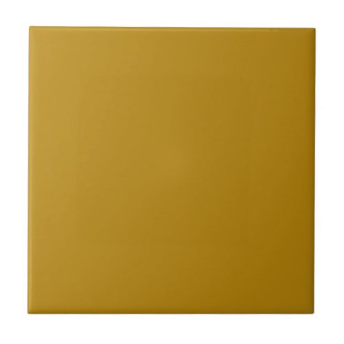 Dark Goldenrod Solid Color Ceramic Tile