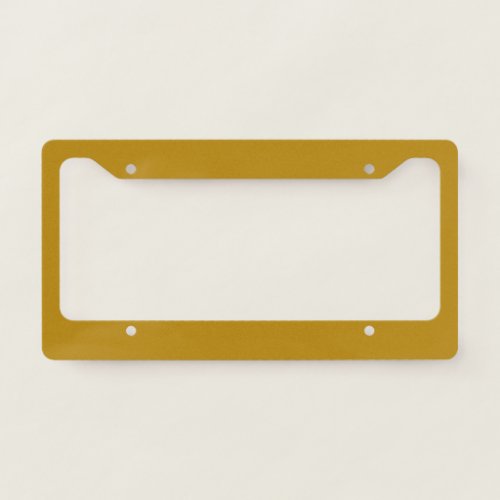 Dark Goldenrod Solid Color License Plate Frame