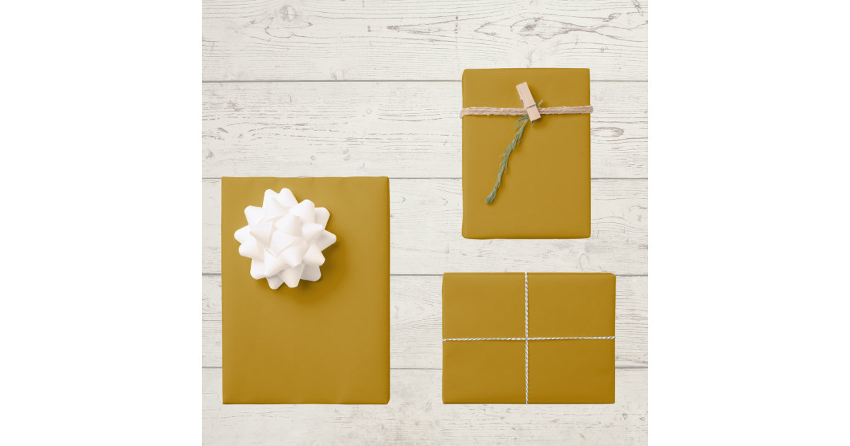 Goldenrod Solid Color Wrapping Paper | Zazzle