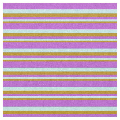 Dark Goldenrod, Turquoise, and Orchid Lines Fabric