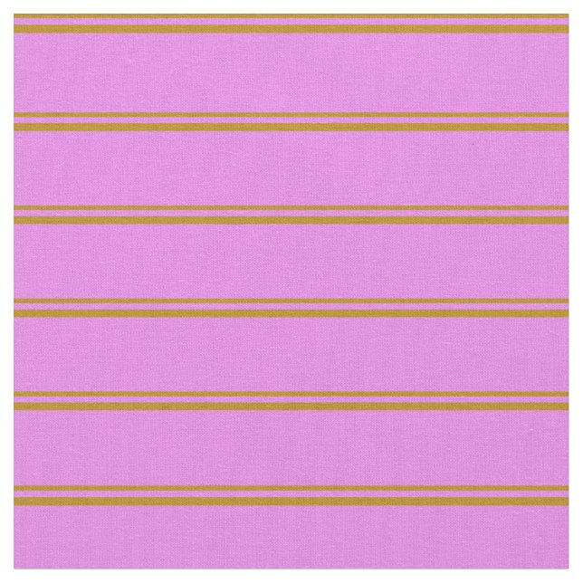 Dark Goldenrod & Violet Stripes/Lines Pattern Fabric (Close Up)