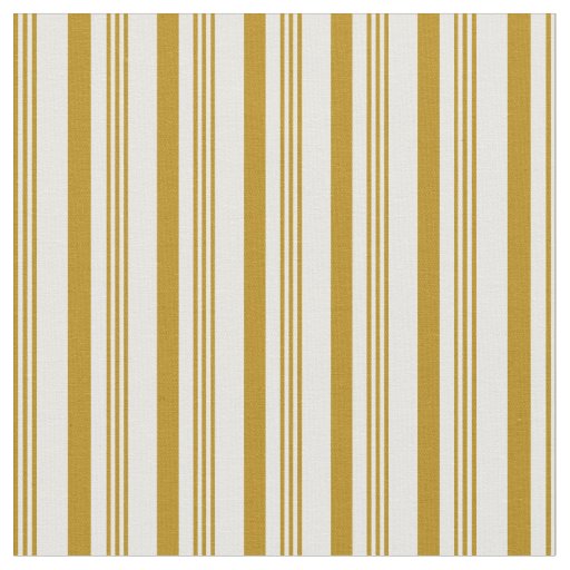 Dark Goldenrod & White Striped/Lined Pattern Fabric