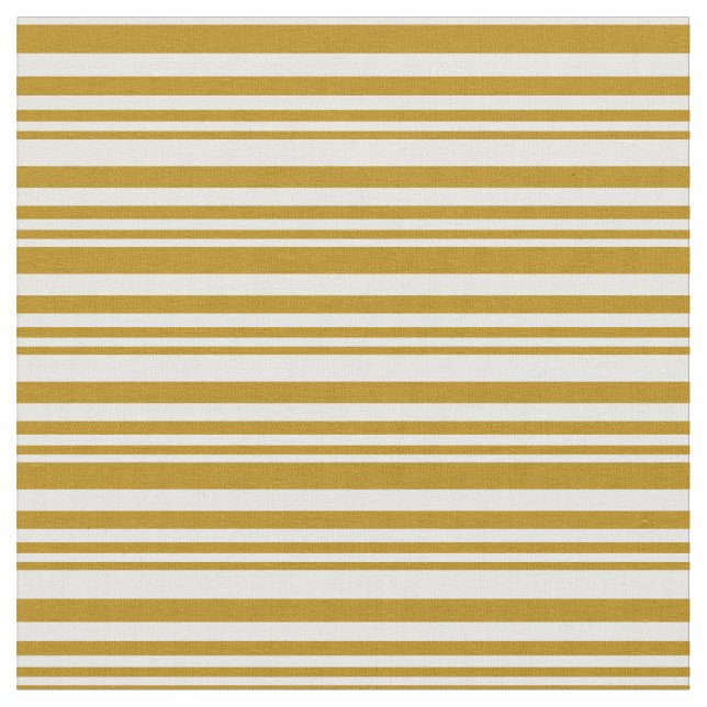 Dark Goldenrod & White Striped/Lined Pattern Fabric (Close Up)