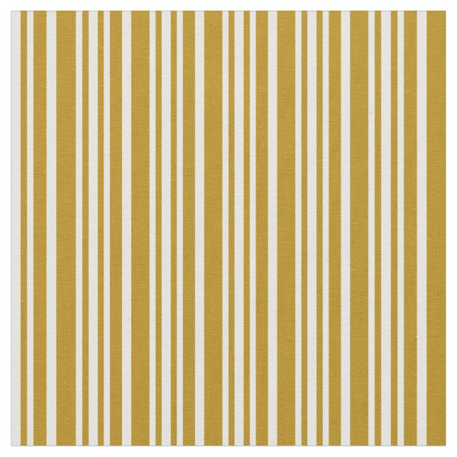 Dark Goldenrod & White Striped Pattern Fabric (Close Up)