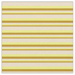 [ Thumbnail: Dark Goldenrod, Yellow & Tan Colored Pattern Fabric ]