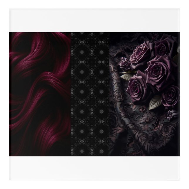 Dark Goth Romance Style Acrylic Art (Front)