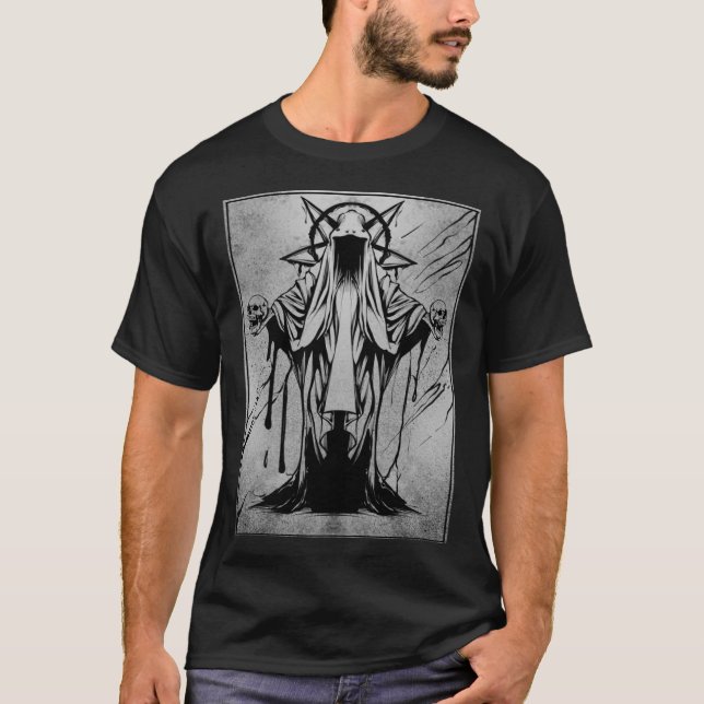 Dark Goth Satanic Evil Occult 666 T-Shirt (Front)