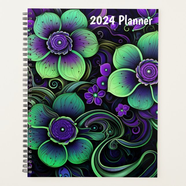 Dark Gothic 2024 Customizable Planner  (Front)