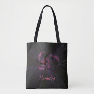 Dark Gothic Abstract Fractal Art Tote Bag