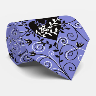 Dark Gothic Abstract Whimsical Fixed Broken Heart Neck Tie