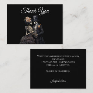 Dark  Gothic Alternative Halloween wedding Note Card
