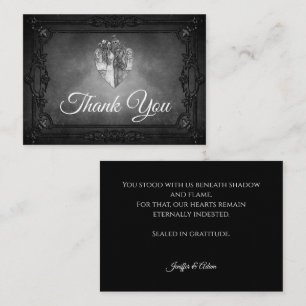Dark Gothic Alternative Halloween wedding Note Card