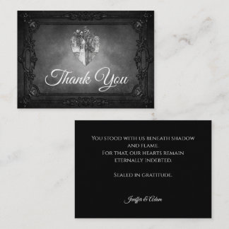 Dark Gothic Alternative Halloween wedding Note Card