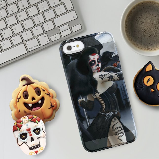 Dark Gothic Angel Death Sugar Skull Fantasy Uncommon iPhone Case (Creator Uploaded)