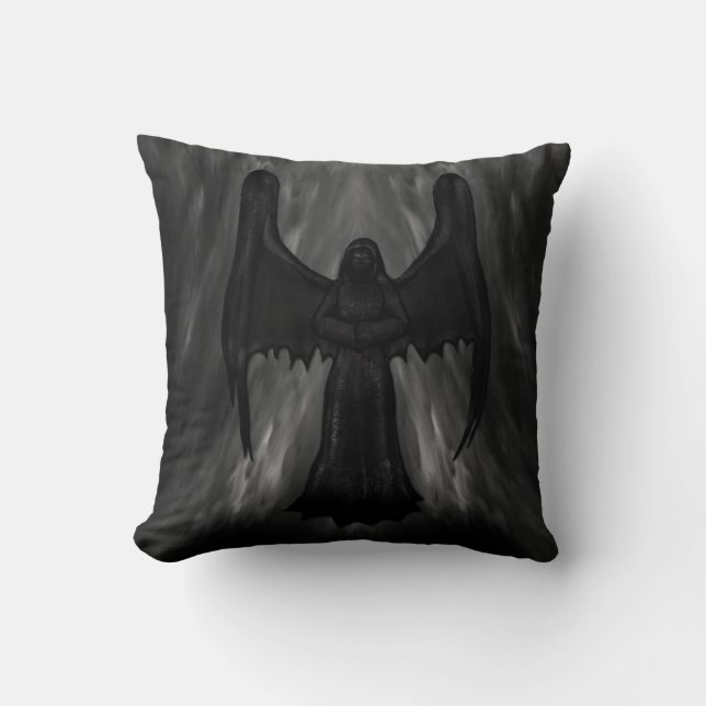 dark gothic angel pilow throw pillow (Front)