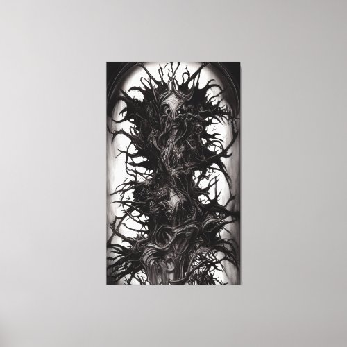 Dark Gothic Art Dark Vile Biomatter Canvas Print