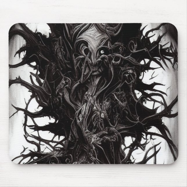 Dark Gothic Art Dark Vile Biomatter Horizontal Mouse Pad (Front)